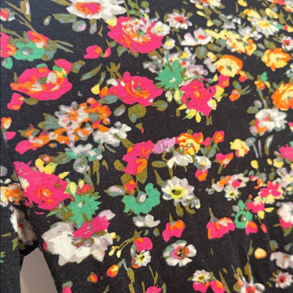 H&M Black Floral Long Sleeve Bodysuit - Picture 2 of 4
